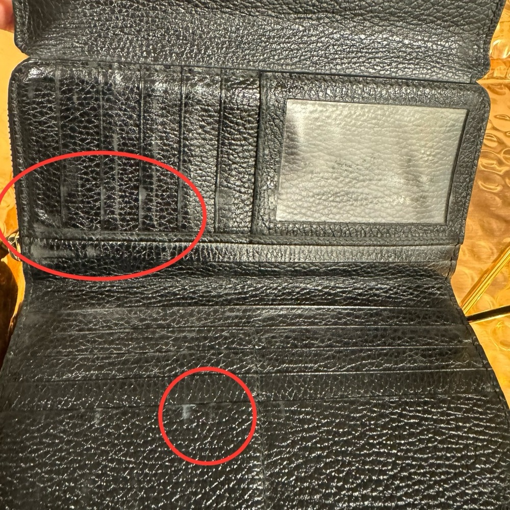 Authentic Gucci Black Leather Interlocking G Zip … - image 5